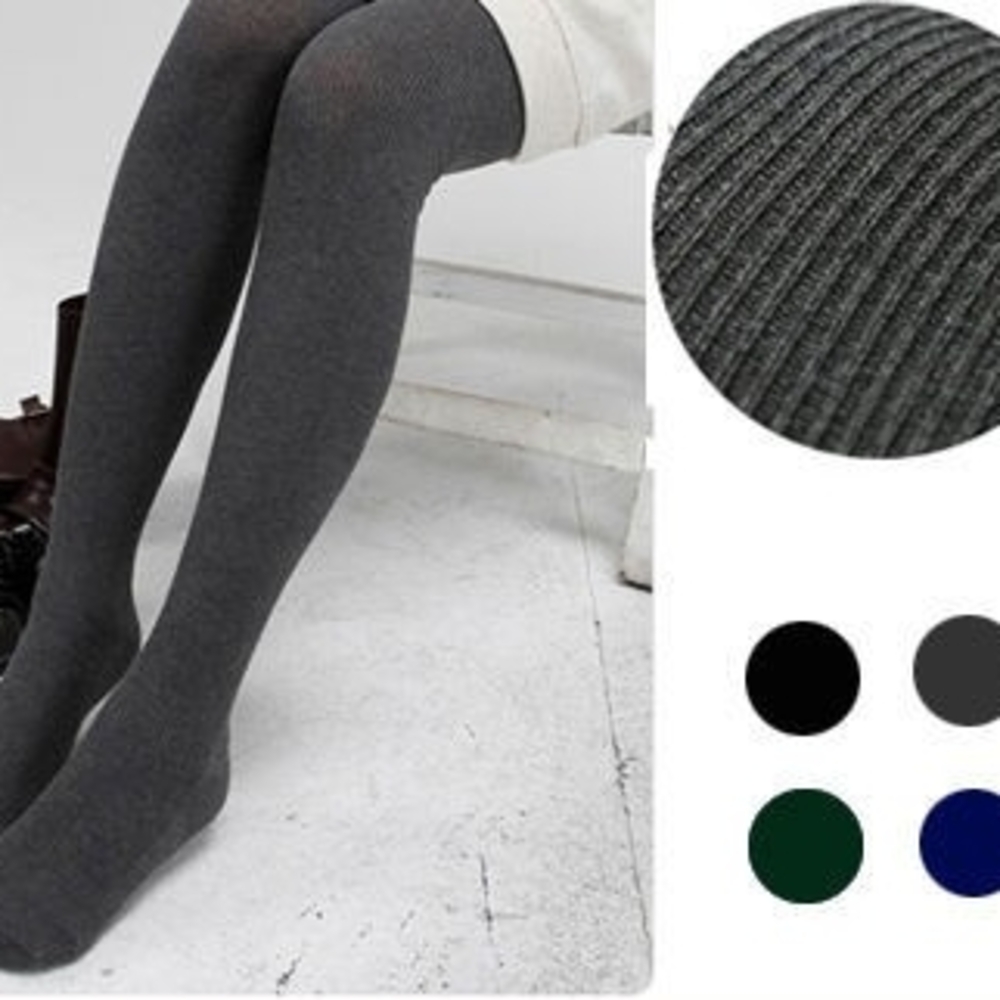 Women Dark Gray Wool Thights One Size S-L